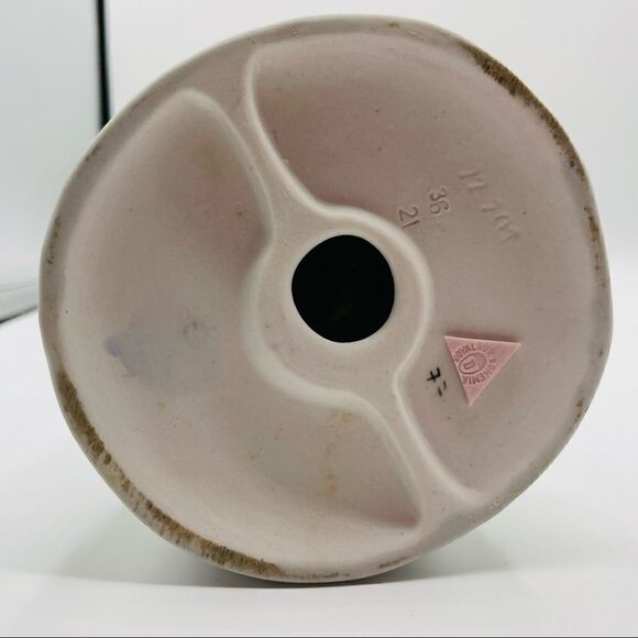 Vintage Royal Dux Bohemia Lady with Basket Tall Bisque Porcelain Figurine - Picture 5 of 7